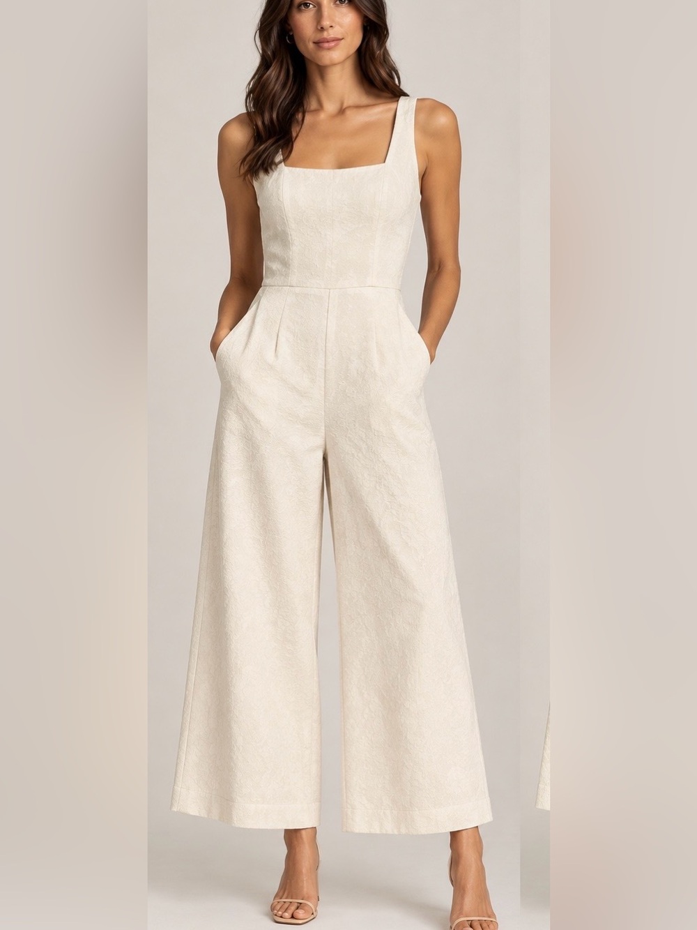 Wilfred Cream Wide-Leg Jumpsuit